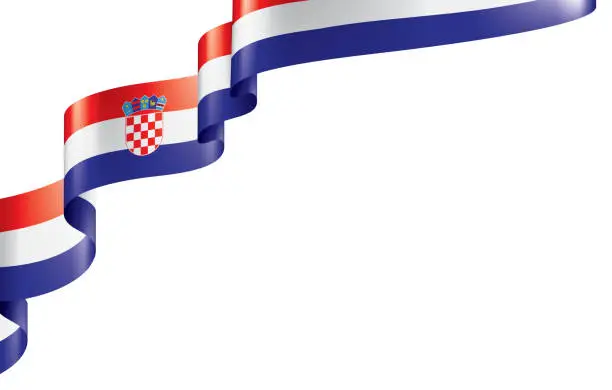 Vector illustration of Croatia flag, vector illustration on a white background