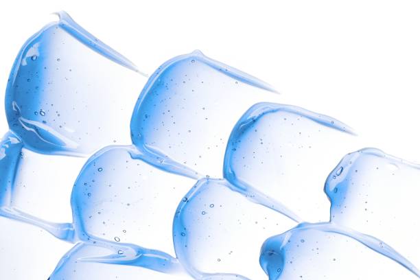 istock Light blue, watery lotion smears 1148988555