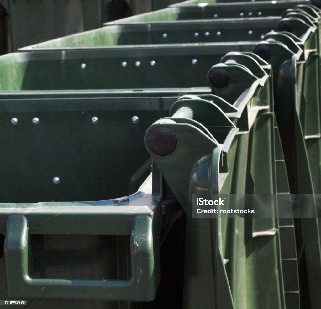 Refuse Container Open Open Empty Plastic Waste Containers Stock Photo - Download Image Now ...