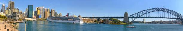 istock Panoramic view of Sydney Harbor promenade and bridge 1148994214