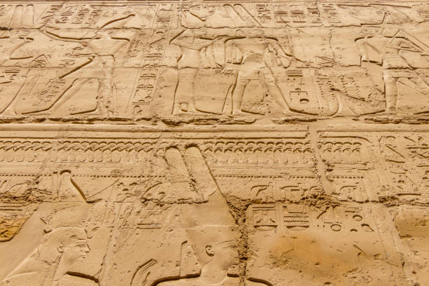 istock Egyptian hieroglyphs on the wall in Karnak 1148996001