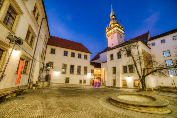 istock Brno Old Town Hall with a Small Square and Old Tower at Dusk, Czech Republic 1148997061