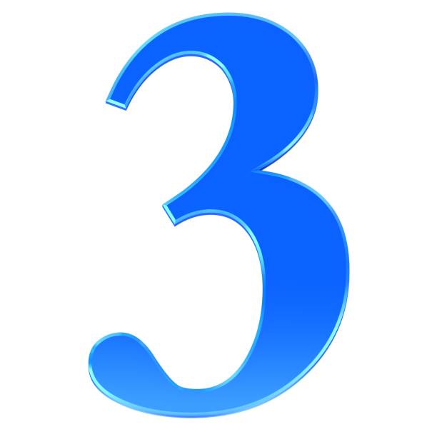 istock number 3 three blue 3d three dimensional render graphic sign isolated on white background in high resolution 1148997651