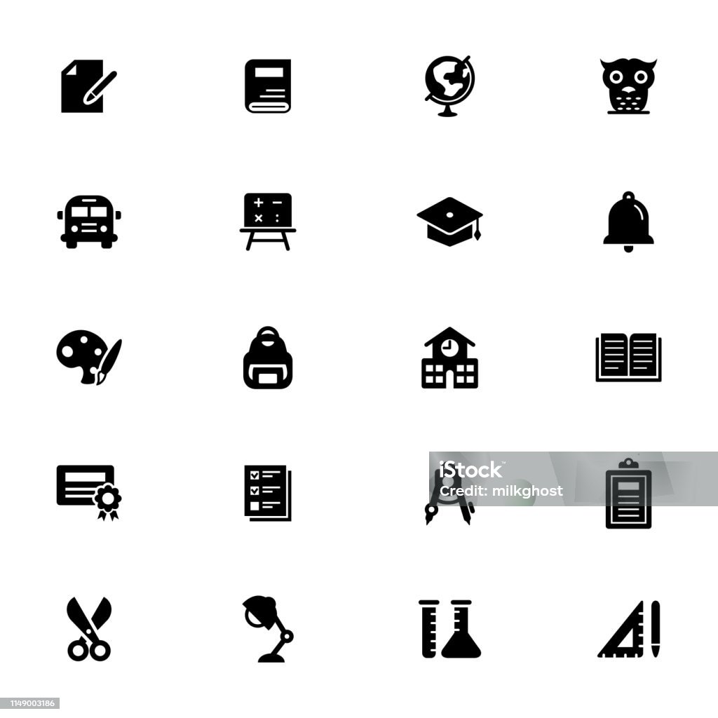 Education Icons Education Icons - Black Series Artist's Palette stock vector