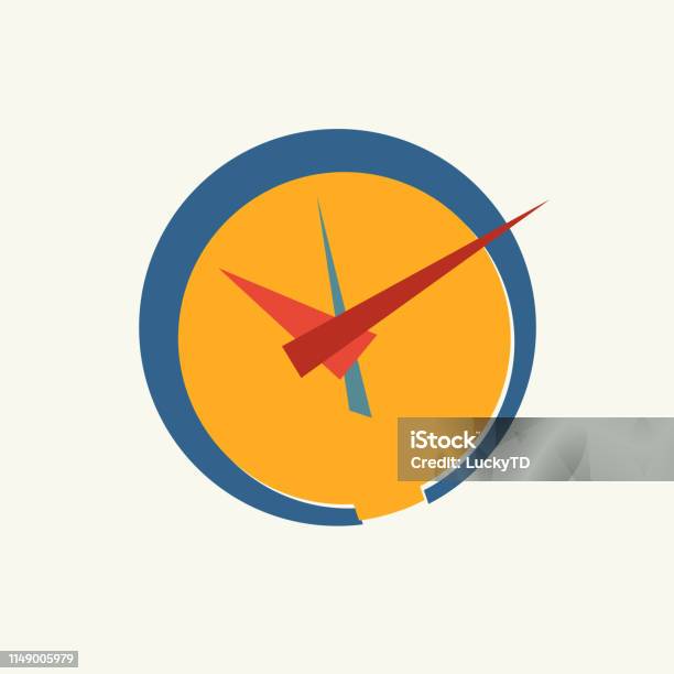 Abstract Vector Clock Vector Sign Abstract Clock Flat Design Stock Illustration - Download ...