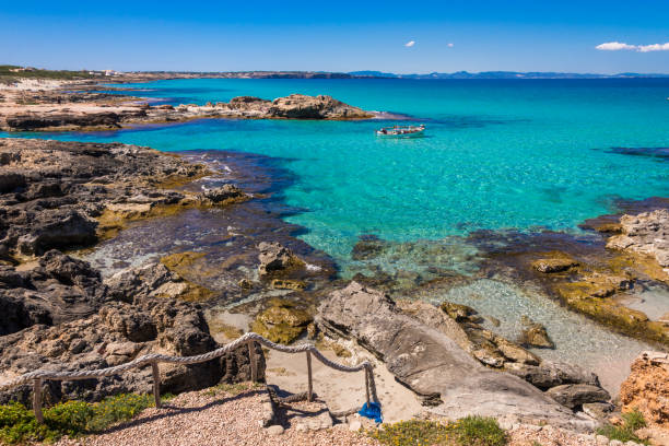 Calo de San Agustin, Formentera stock photo