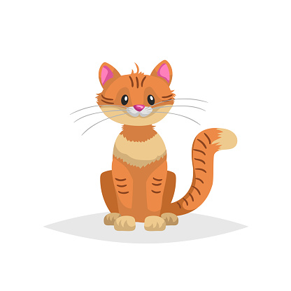 Con Mèo Hoạt Hình Màu Đỏ Dễ Thương Ngồi Động Vật Trang Trại Gừng Trong Nước Vẽ  Thú Cưng Phong Cách Truyện Tranh Phẳng Lý Tưởng Cho Giáo Dục Hình Minh Họa