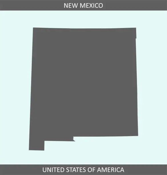 Vector illustration of New Mexico map outline vector USA