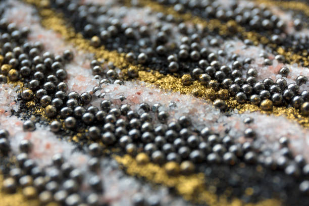 istock Layered blur sand pattern. Marble style background. Black and gold powder defocused texture. 1149012612