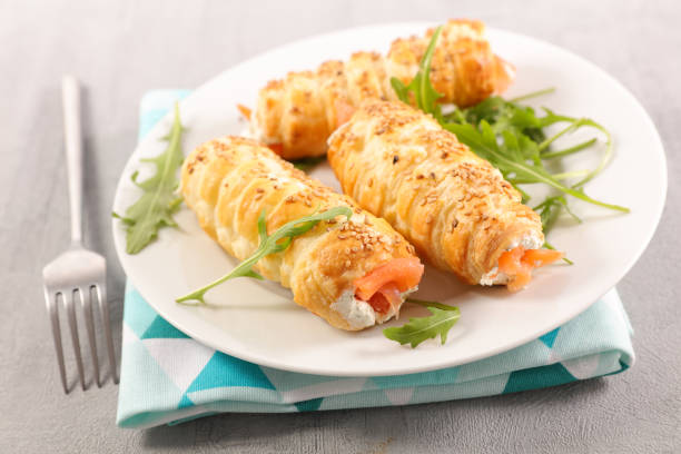 istock puff pastry roll with cheese cream and smoked salmon 1149019313