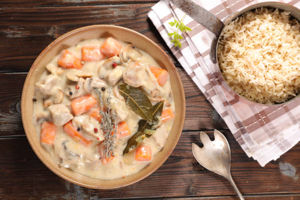 istock blanquette de veau, veal cooked with cream and carrot 1149019409
