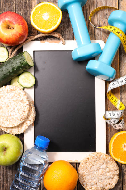 istock blackboard with diet food concept 1149019571