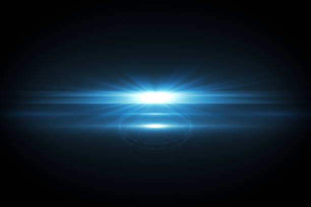 istock Blue Lens Flare on black background 1149021091