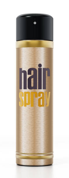 общие лак для волос бутылку изолированы на белом фоне - hairspray стоковые фото и изображения