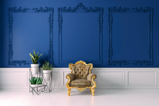 istock 3d vintage arm chair interior render 1149029508
