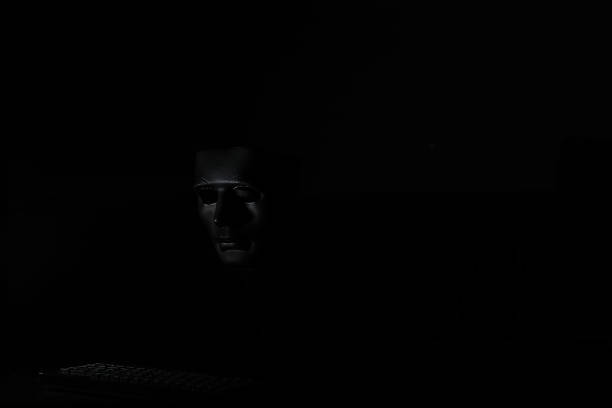 istock Black mask in the dark ritual and mystery 1149030747