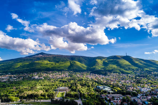 istock Blue sky over Vitosha mountain in Sofia, Bulgaria during springtime landscape 1149031053