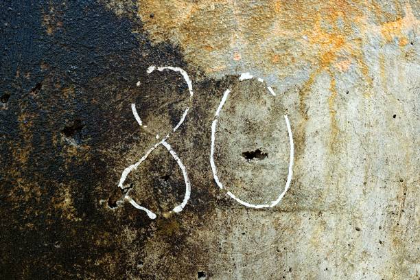 istock Eighty Number on Grunge Concrete Wall Background. 1149036831