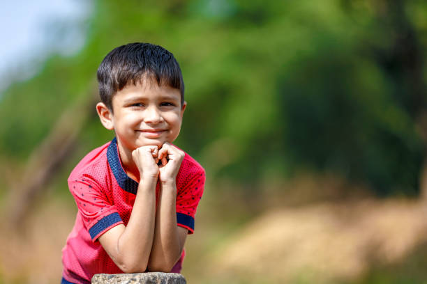 Indian Child Playing in outdoor
