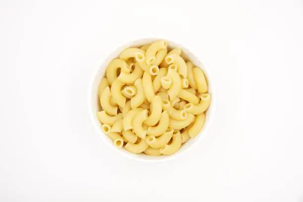 Elbow macaroni pasta made from durum wheat