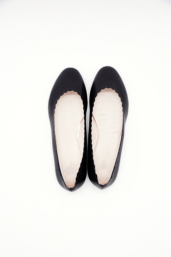 Comfortable Flat Black Shoes Stock Photo - Download Image Now - Ballet ...