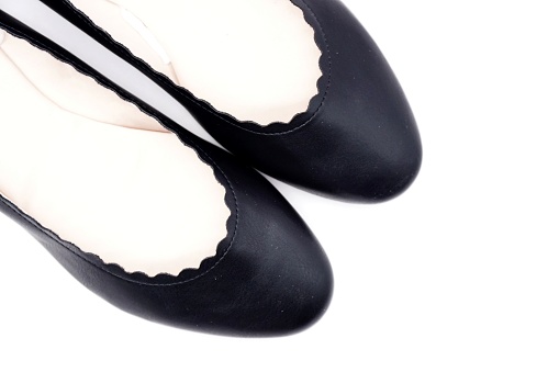 Comfortable Flat Black Shoes Stock Photo - Download Image Now - Ballet ...