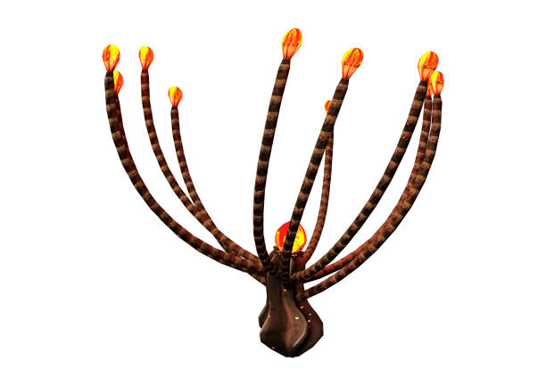 3D rendering of a fantasy alien plant isolated on white background