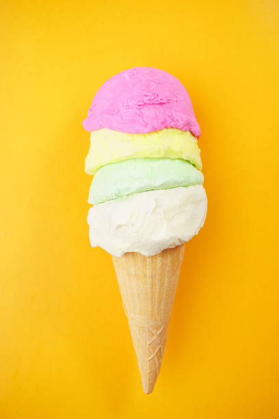 istock Ice-cream scoops variety in waffle ice cream cone 1149041344
