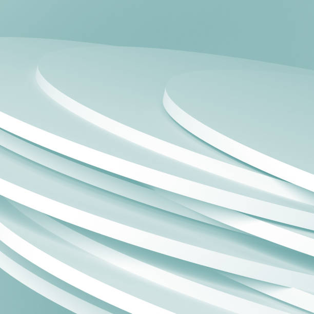 istock Installation of random shifted discs 3d 1149041529