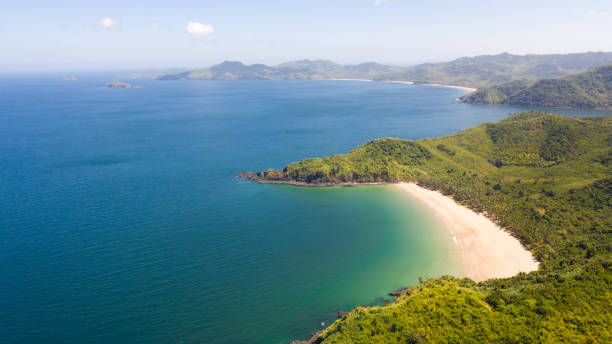 istock Beautiful island with a lagoon and a white beach 1149042323
