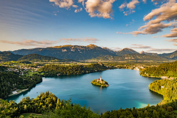 istock Panoramic view of Lake Bled 1149044365