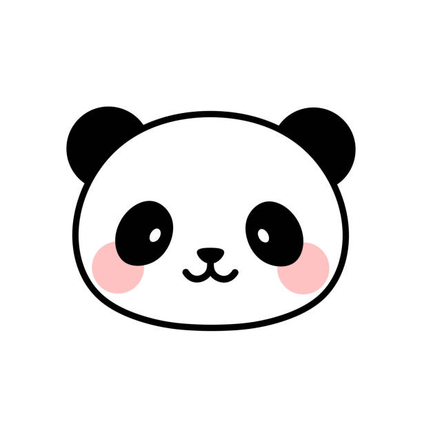Cute Panda Character Vector Design Stock Illustration - Download Image Now  - Panda - Animal, Drawing - Activity, Cute - iStock