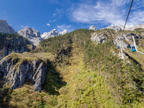 istock Cable car at Jade Dragon Snow Mountains 1149045052