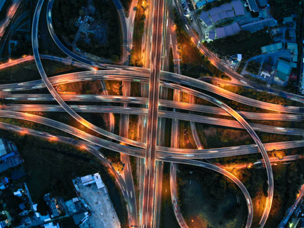 istock Aerial view of Expressway road intersection 1149049333