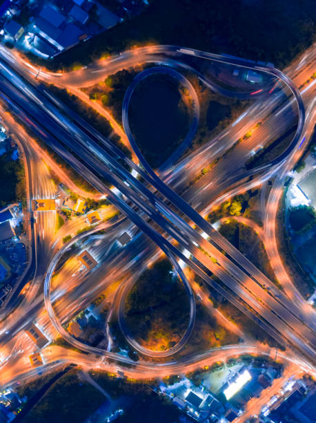 istock Aerial view of Expressway road intersection 1149049357