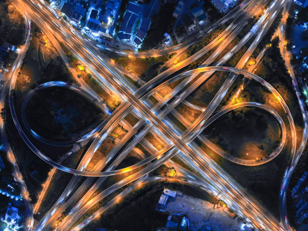 istock Aerial view of Expressway road intersection 1149049373