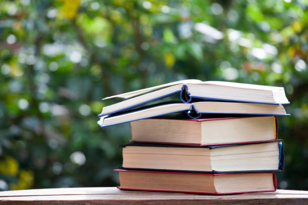 istock book wooden table tree bokeh nobody 1149050520