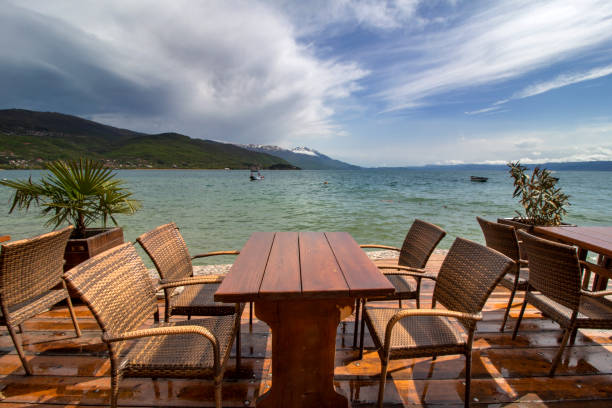 istock A look through the wet tables and chairs. 1149051185
