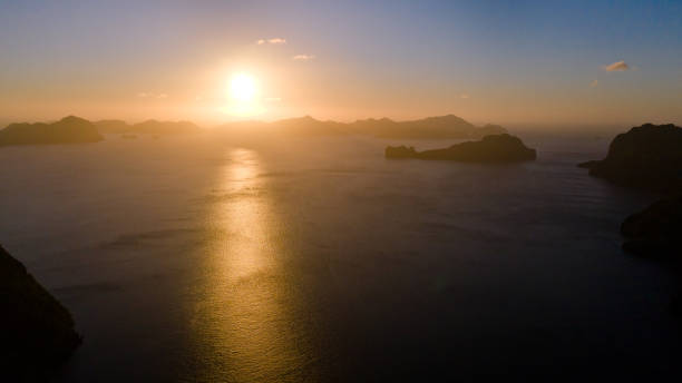 istock Sunset over the sea with the islands 1149051205