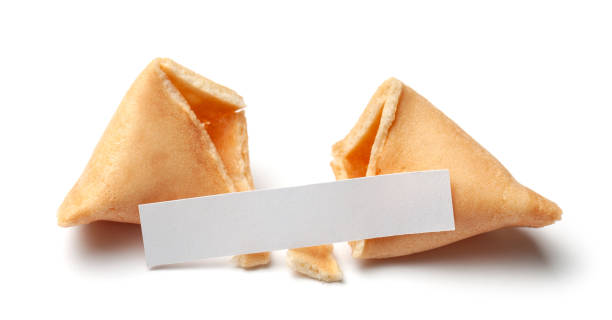 istock Chinese fortune cookies. Cookies with empty blank inside for prediction words. Isolated on white background. 1149052627