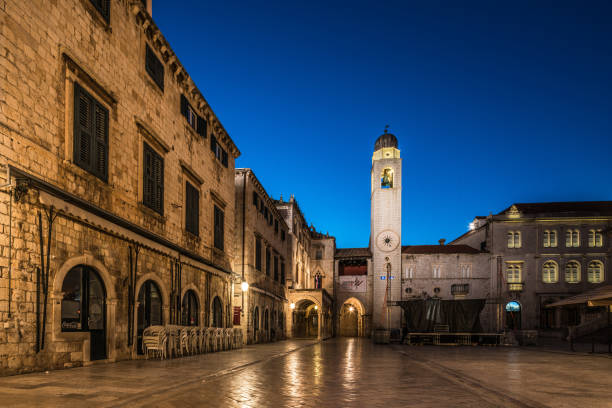 istock Dubrovnik night Stradun street 1149053760