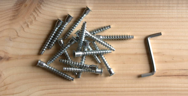 istock repair and decoration - building tools, screws for wooden structures 1149054105