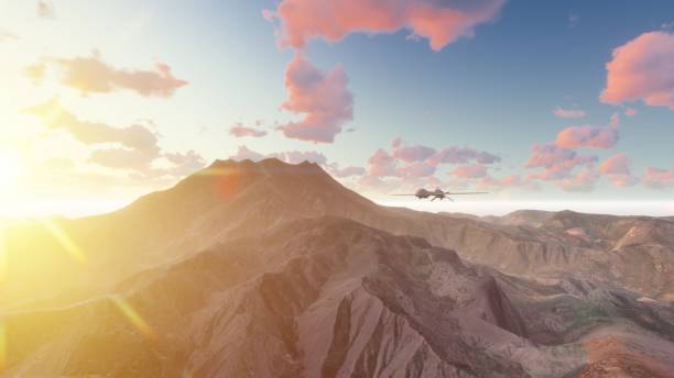 istock A military drone flies over a deserted plain on a Sunny day. 3D Rendering 1149056048