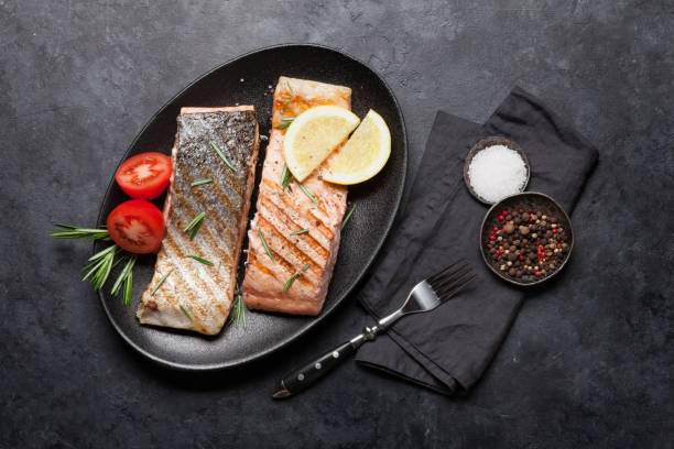 istock Grilled salmon fish fillet 1149056549
