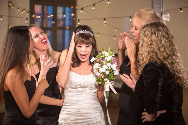 istock Friends Upseting Bride at a Wedding 1149065420