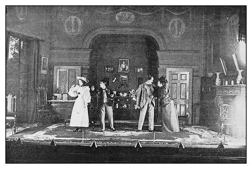 Antique photo: Theatre play
