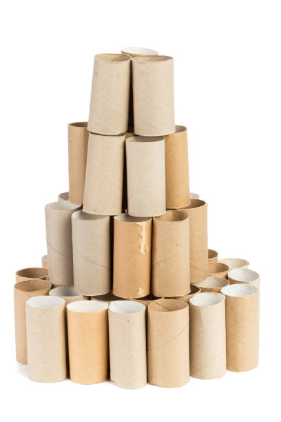 istock Empty toilet paper on white background 1149070584