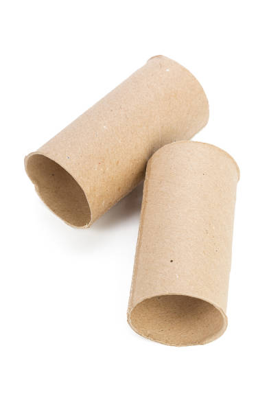 istock Empty toilet paper on white background 1149070784