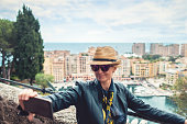 Woman traveling in Monaco