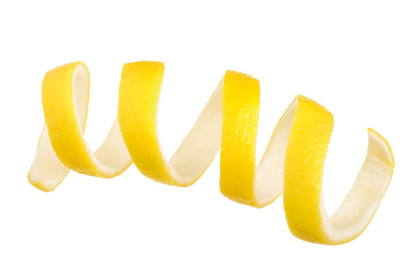 istock Lemon peel isolated on white background without a shadow. Healthy food 1149074585